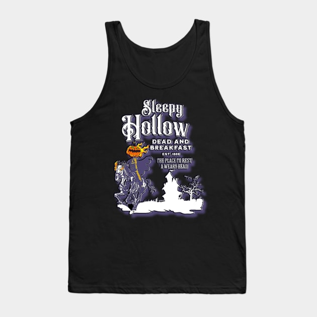 Sleepy Hollow Retro Vintage Headless Horseman Halloween Tank Top by masterpiecesai